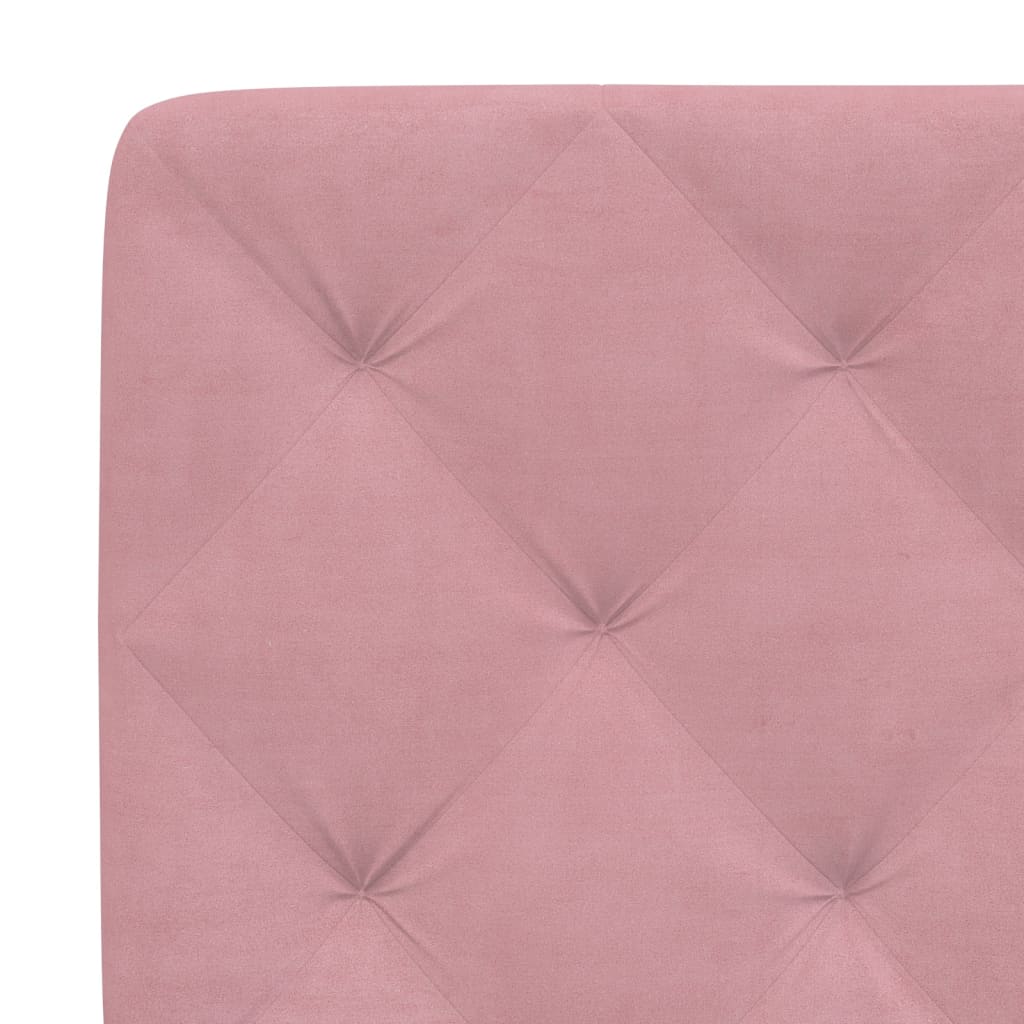 Bedframe zonder matras fluweel roze 90x200 cm is nu te koop bij PeponiXL, paradijselijk wonen!