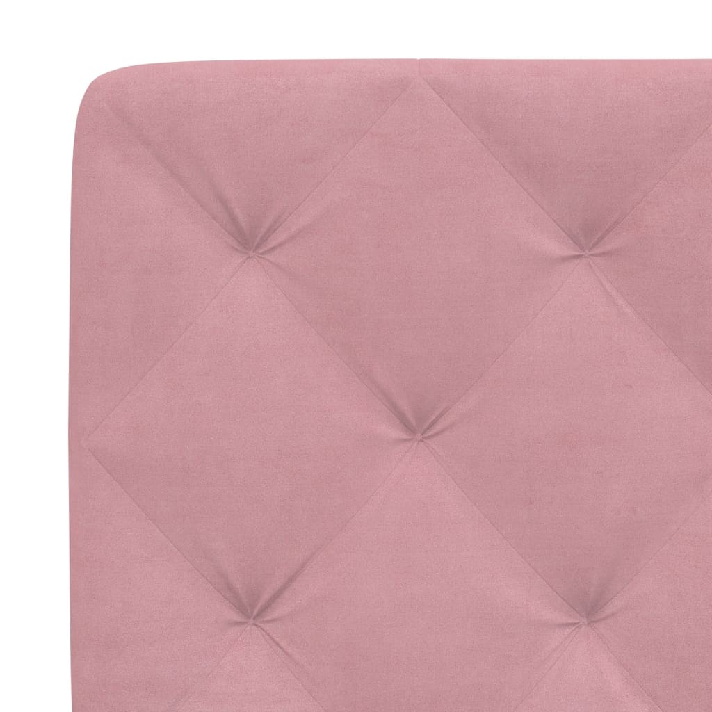 Bedframe zonder matras fluweel roze 100x200 cm is nu te koop bij PeponiXL, paradijselijk wonen!