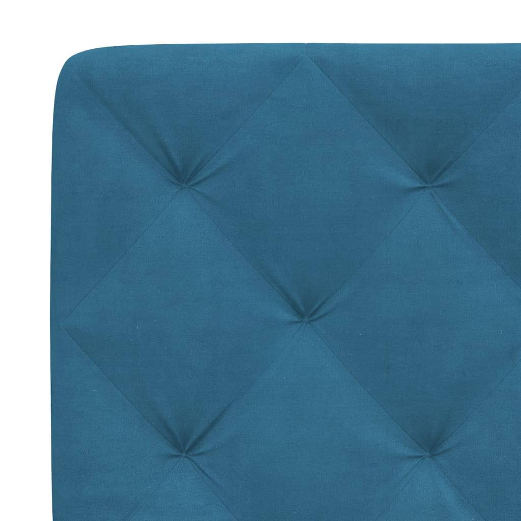 Bedframe zonder matras fluweel blauw 120x200 cm is nu te koop bij PeponiXL, paradijselijk wonen!