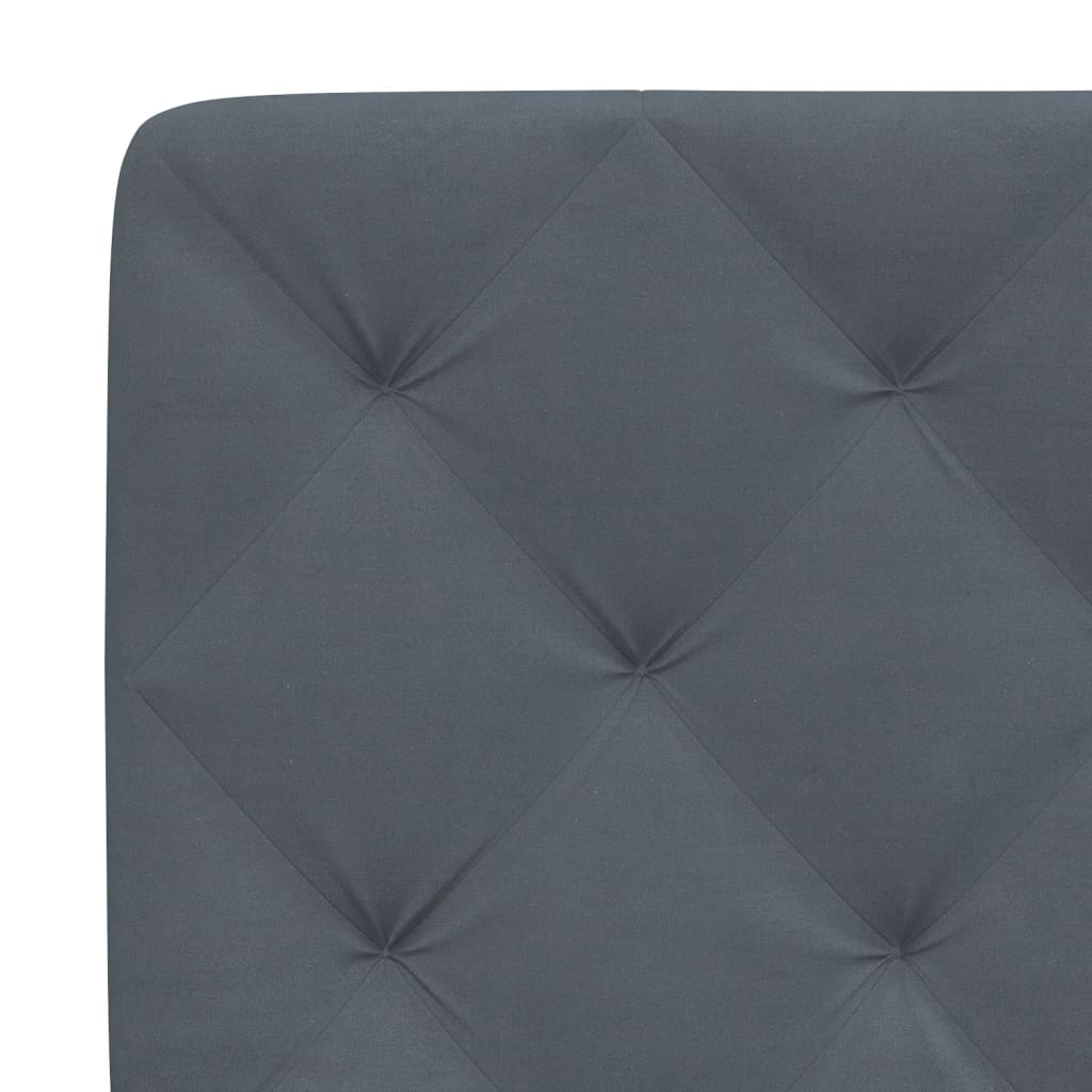 Bedframe zonder matras 140x190 cm fluweel donkergrijs is nu te koop bij PeponiXL, paradijselijk wonen!