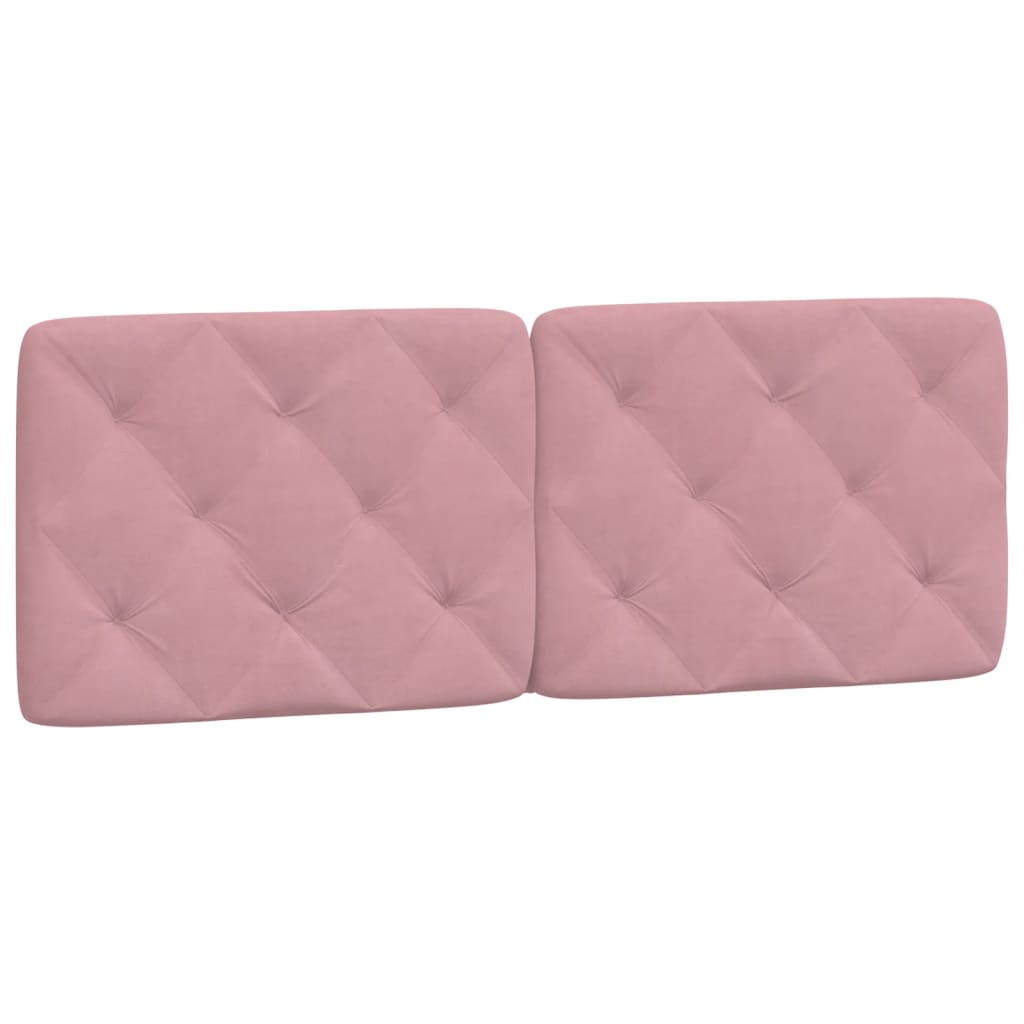 Bedframe zonder matras fluweel roze 140x190 cm is nu te koop bij PeponiXL, paradijselijk wonen!