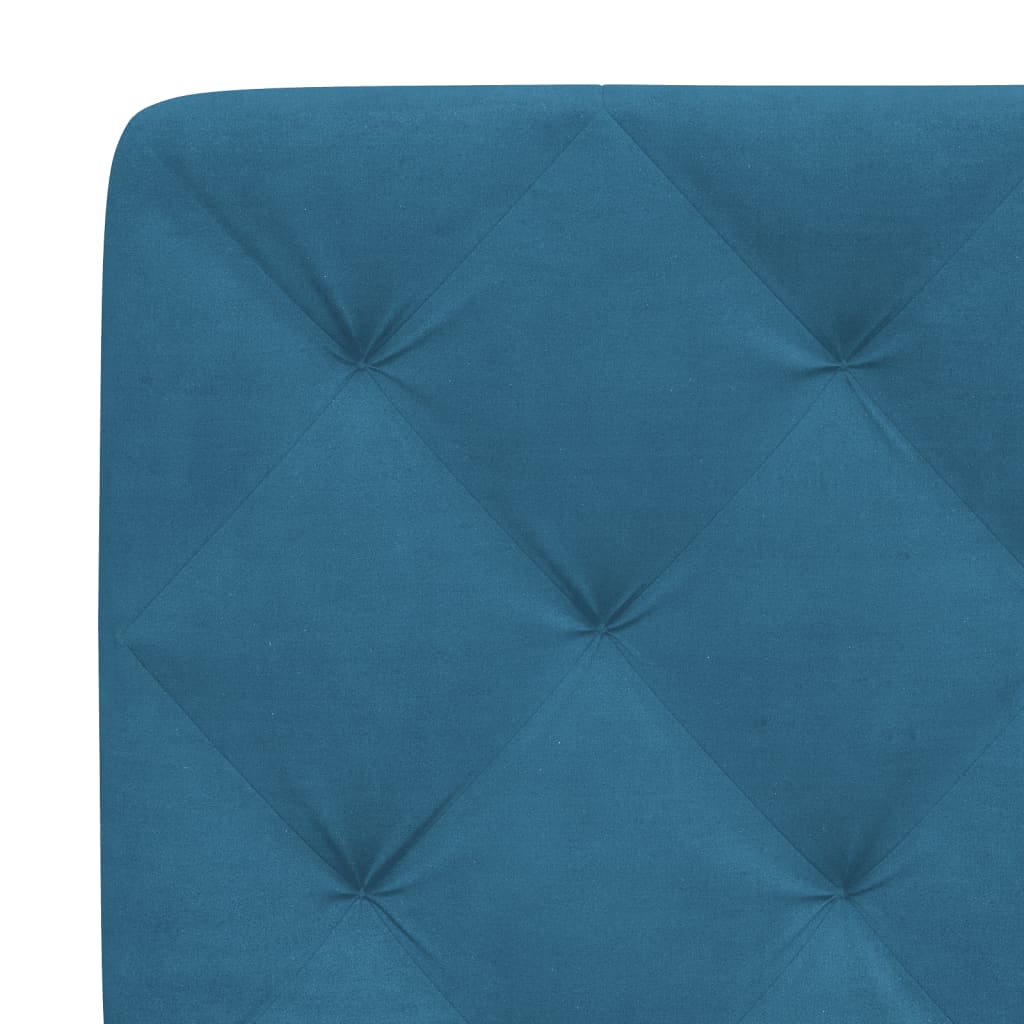 Bedframe zonder matras fluweel blauw 200x200 cm is nu te koop bij PeponiXL, paradijselijk wonen!