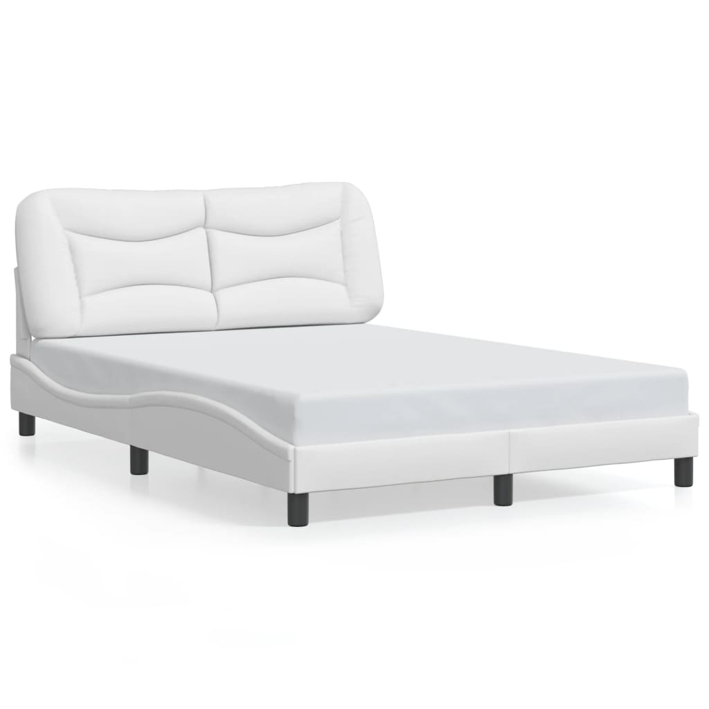 Bedframe zonder matras "Hvar" kunstleer wit 120x200 cm is nu te koop bij PeponiXL, paradijselijk wonen!