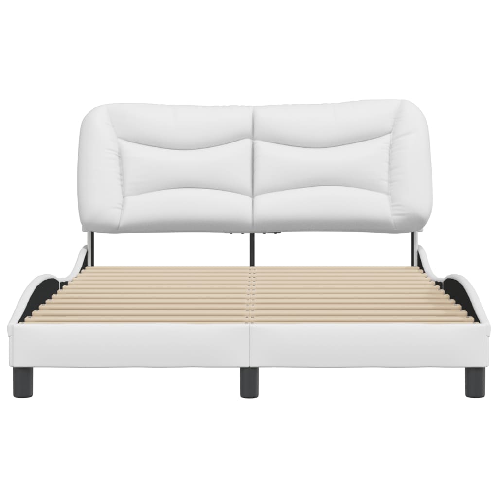 Bedframe zonder matras "Hvar" kunstleer wit 120x200 cm is nu te koop bij PeponiXL, paradijselijk wonen!