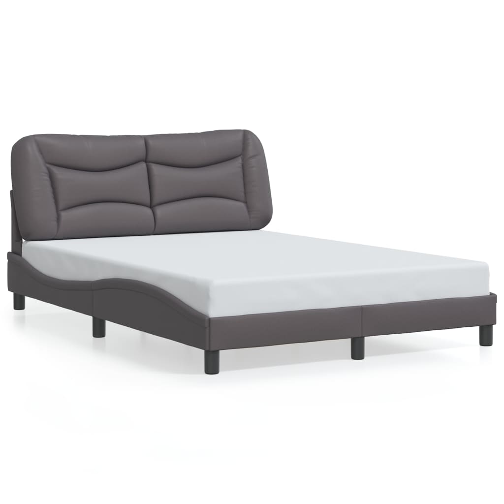 Bedframe zonder matras "Hvar" kunstleer grijs 120x200 cm is nu te koop bij PeponiXL, paradijselijk wonen!