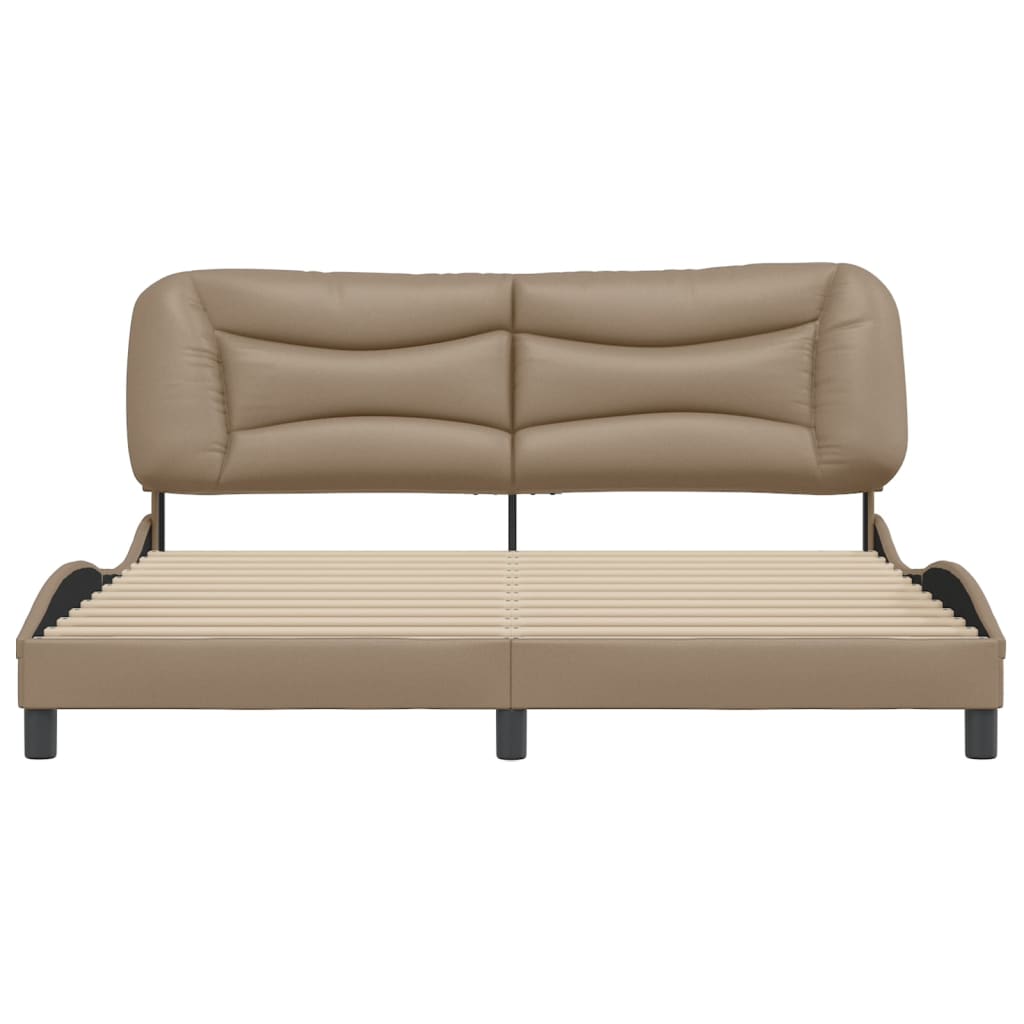 Bedframe zonder matras "Hvar" kunstleer cappuccinokleurig 180x200 cm is nu te koop bij PeponiXL, paradijselijk wonen!