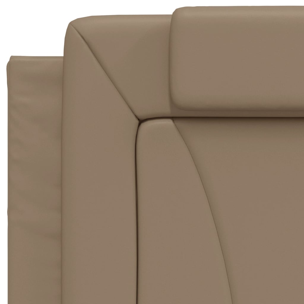 Bedframe "Viana" zonder matras kunstleer cappucinnokleurig 80x200 cm is nu te koop bij PeponiXL, paradijselijk wonen!