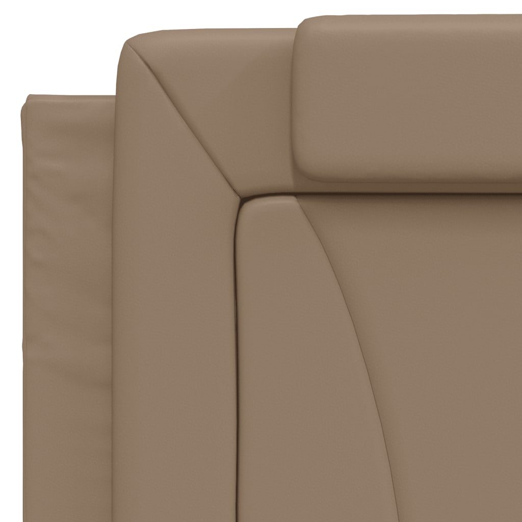 Bedframe "Viana" zonder matras kunstleer cappuccinokleurig 100x200 cm is nu te koop bij PeponiXL, paradijselijk wonen!