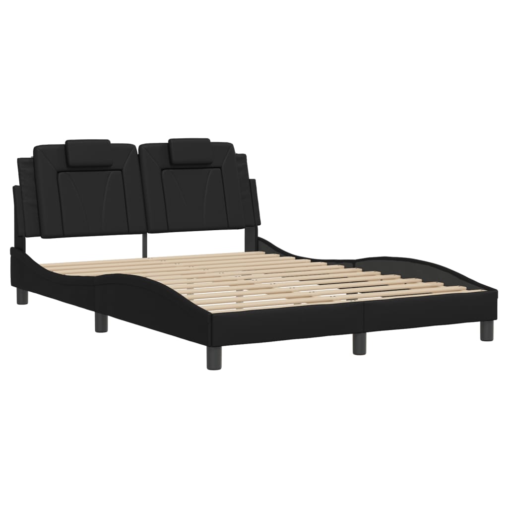 Bedframe "Viana" zonder matras kunstleer zwart 120x200 cm is nu te koop bij PeponiXL, paradijselijk wonen!