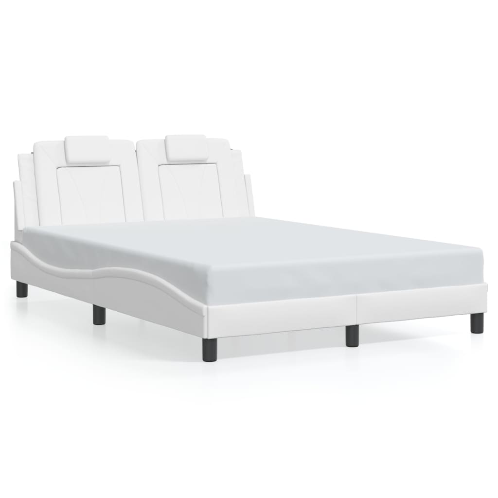 Bedframe "Viana" zonder matras kunstleer wit 120x200 cm is nu te koop bij PeponiXL, paradijselijk wonen!
