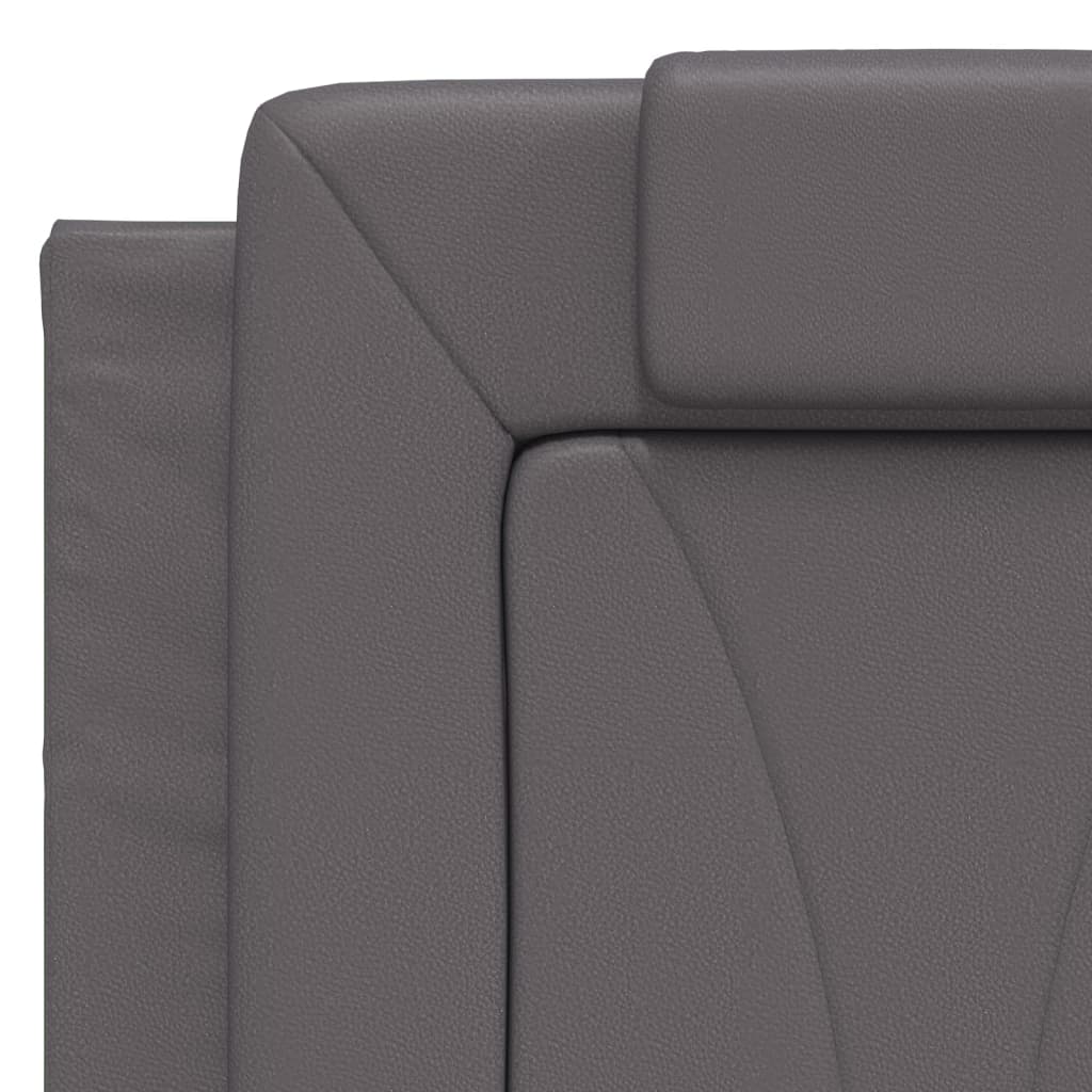 Bedframe "Viana" zonder matras kunstleer grijs 120x200 cm is nu te koop bij PeponiXL, paradijselijk wonen!