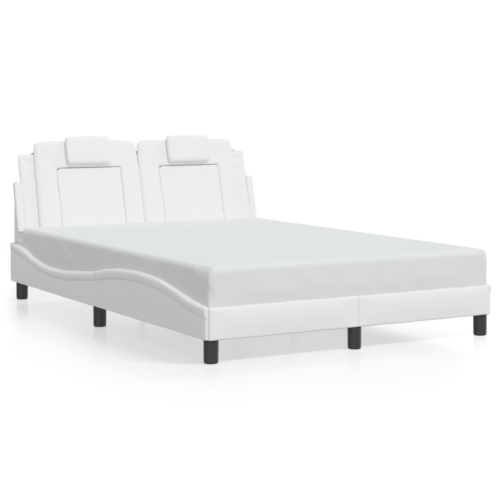 Bedframe "Viana" zonder matras kunstleer wit 140x200 cm is nu te koop bij PeponiXL, paradijselijk wonen!