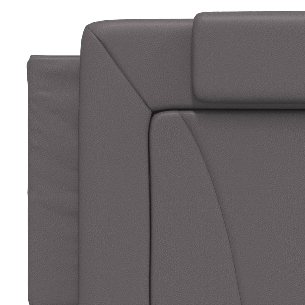 Bedframe "Viana" zonder matras kunstleer grijs 160x200 cm is nu te koop bij PeponiXL, paradijselijk wonen!