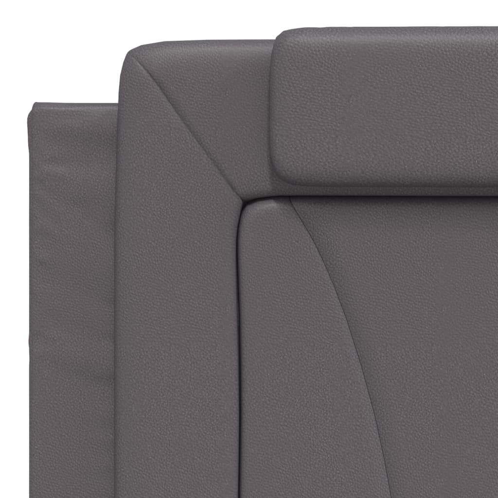 Bedframe "Viana" zonder matras kunstleer grijs 180x200 cm is nu te koop bij PeponiXL, paradijselijk wonen!