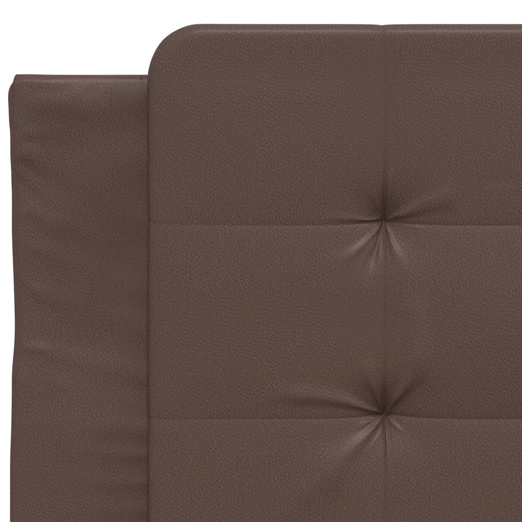 Bedframe zonder matras "Zadar" kunstleer bruin 100x200 cm is nu te koop bij PeponiXL, paradijselijk wonen!