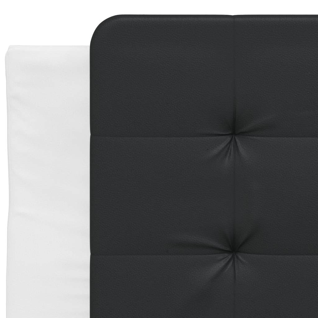 Bedframe zonder matras "Zadar" kunstleer zwart en wit 100x200 cm is nu te koop bij PeponiXL, paradijselijk wonen!
