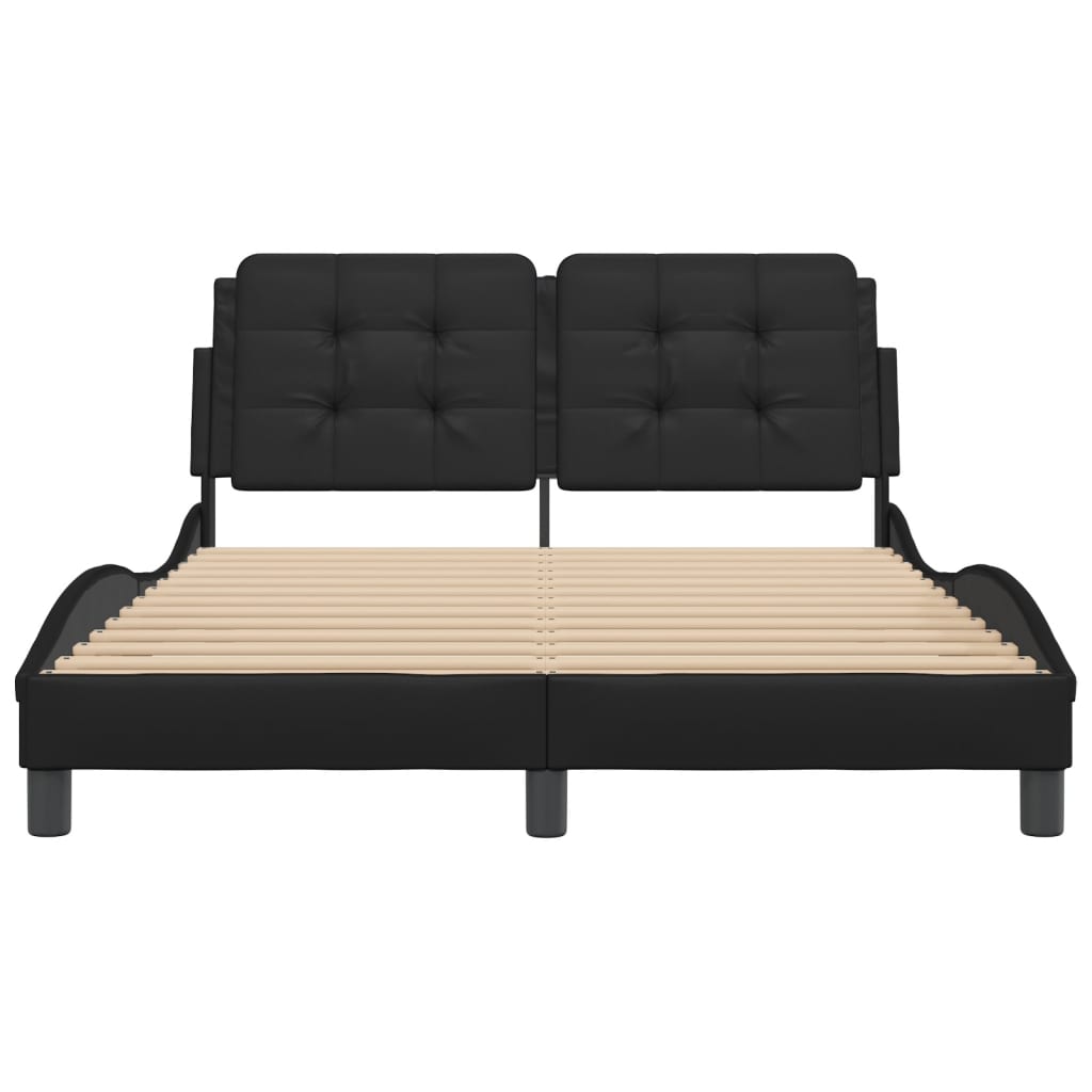 Bedframe zonder matras "Zadar" kunstleer zwart 120x200 cm is nu te koop bij PeponiXL, paradijselijk wonen!