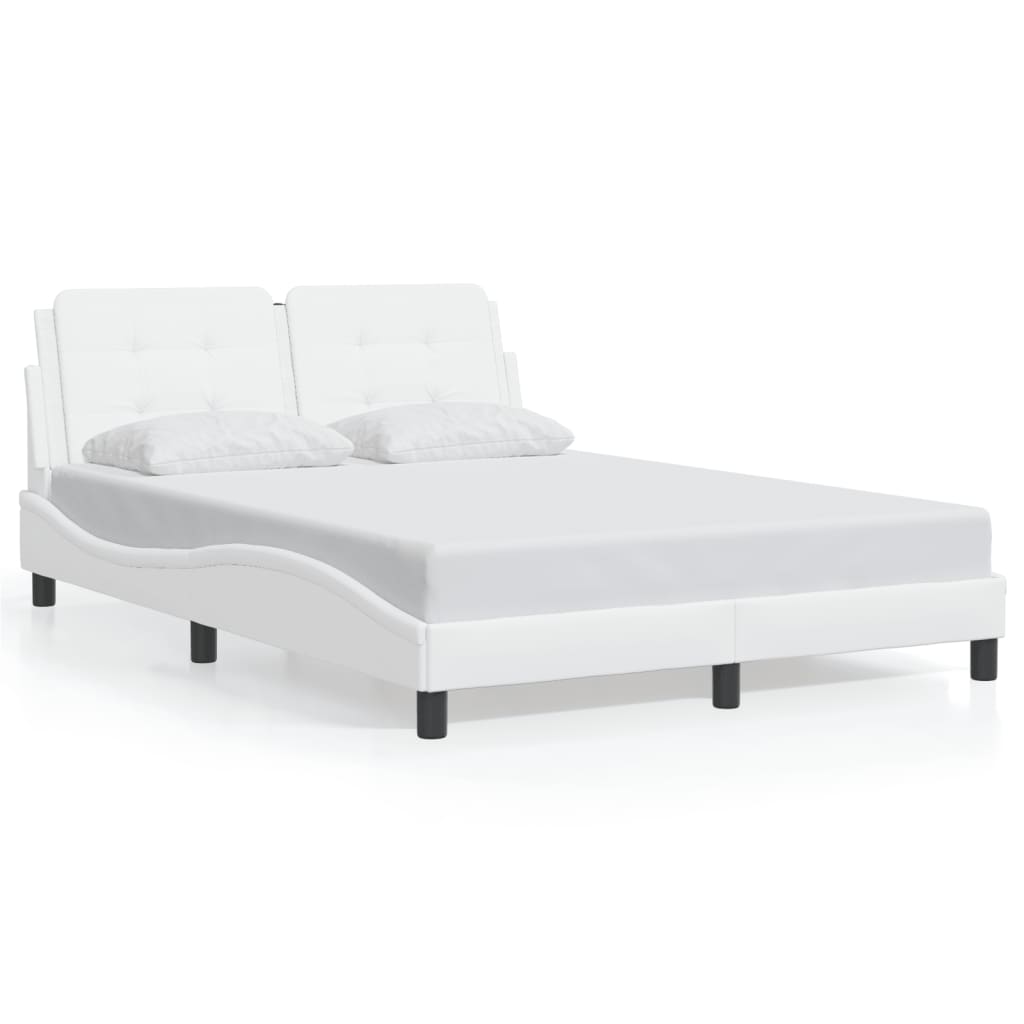 Bedframe zonder matras "Zadar" kunstleer wit 120x200 cm is nu te koop bij PeponiXL, paradijselijk wonen!