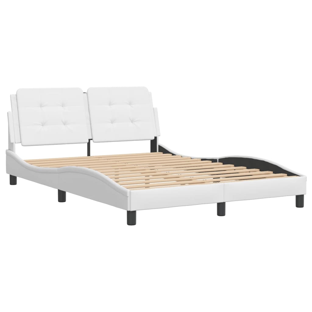 Bedframe zonder matras "Zadar" kunstleer wit 120x200 cm is nu te koop bij PeponiXL, paradijselijk wonen!