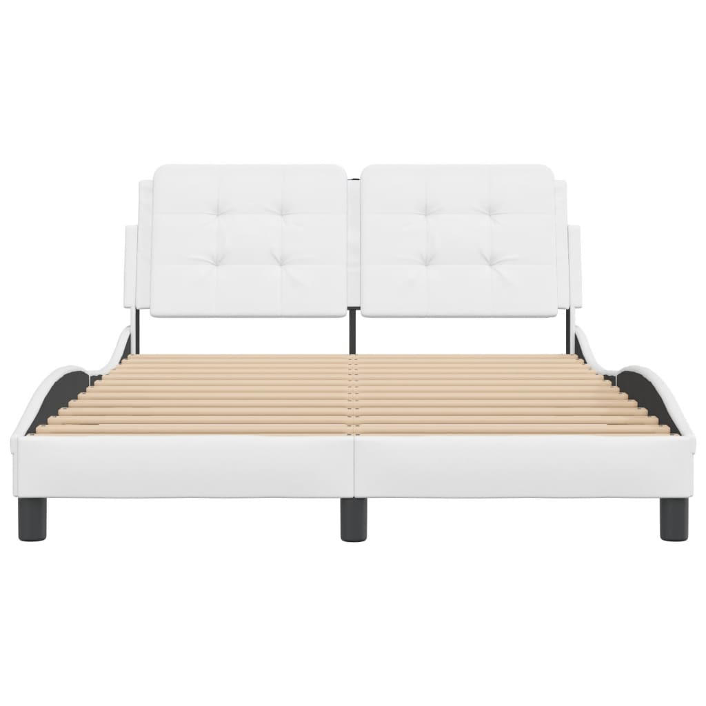 Bedframe zonder matras "Zadar" kunstleer wit 120x200 cm is nu te koop bij PeponiXL, paradijselijk wonen!