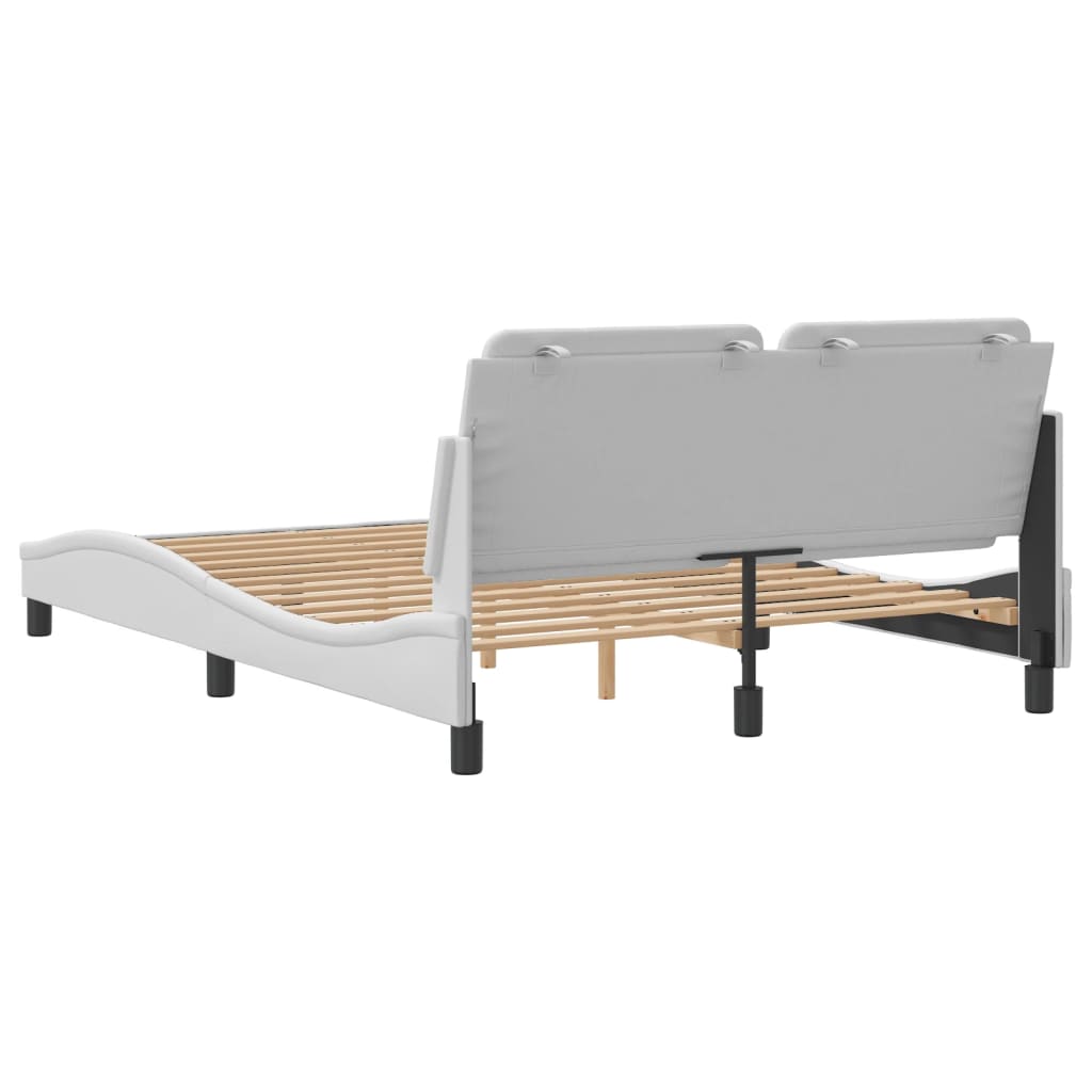 Bedframe zonder matras "Zadar" kunstleer wit 120x200 cm is nu te koop bij PeponiXL, paradijselijk wonen!
