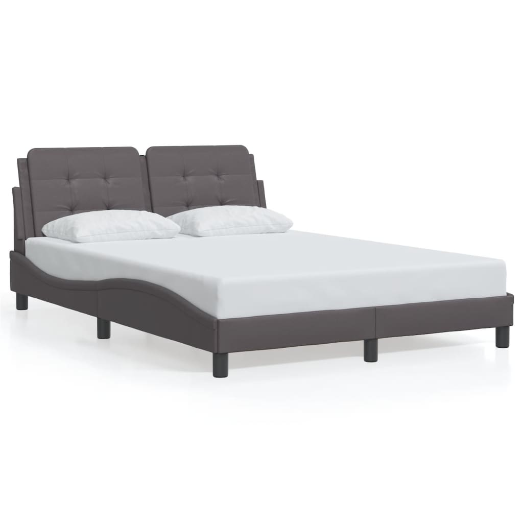 Bedframe zonder matras "Zadar" kunstleer grijs 120x200 cm is nu te koop bij PeponiXL, paradijselijk wonen!