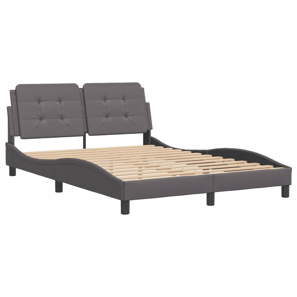 Bedframe zonder matras "Zadar" kunstleer grijs 120x200 cm is nu te koop bij PeponiXL, paradijselijk wonen!