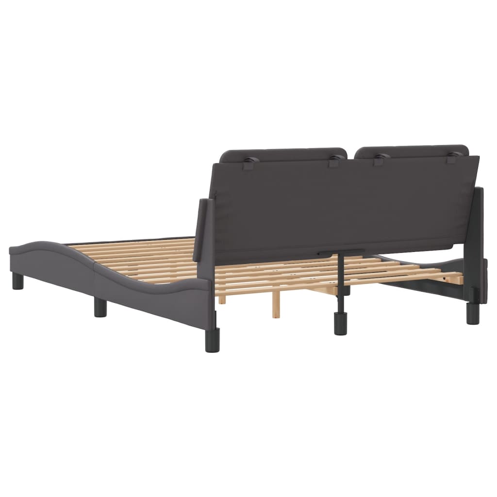 Bedframe zonder matras "Zadar" kunstleer grijs 120x200 cm is nu te koop bij PeponiXL, paradijselijk wonen!