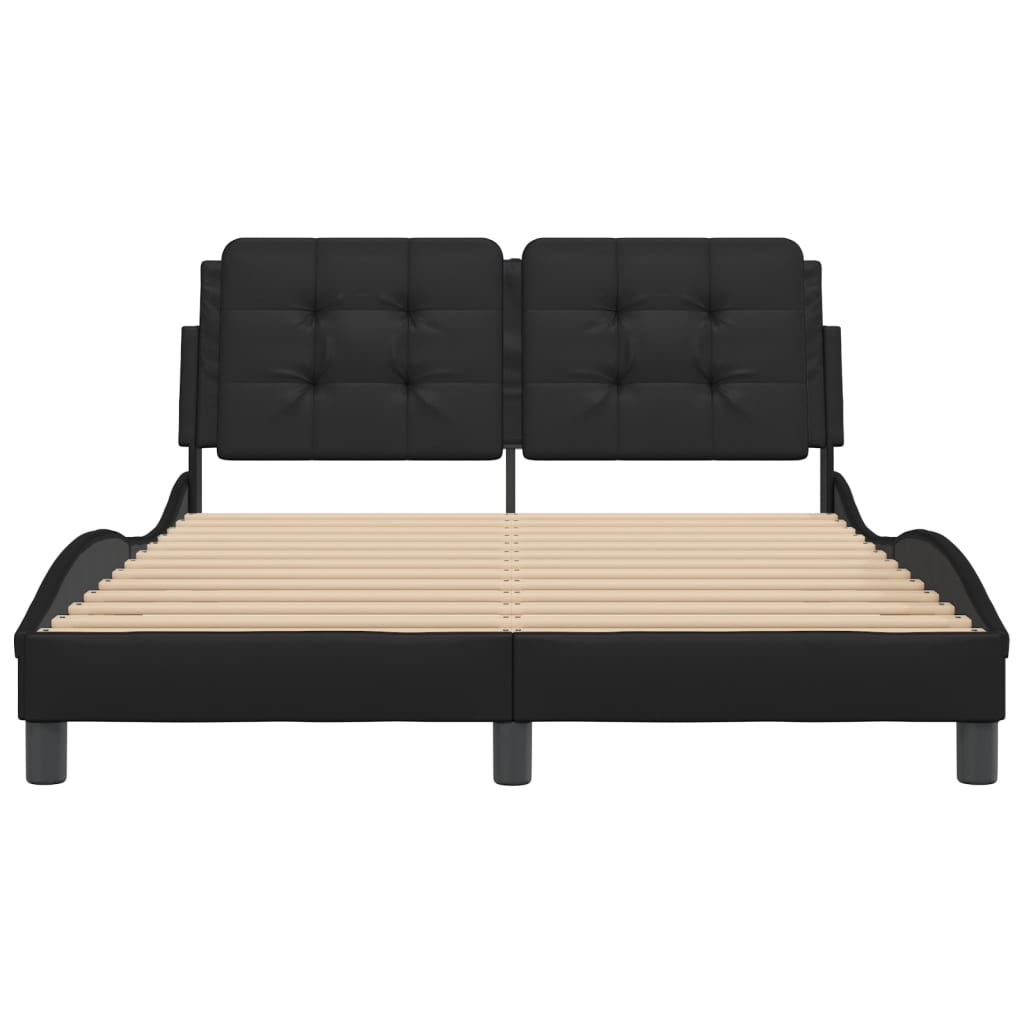Bedframe zonder matras "Zadar" kunstleer zwart 140x200 cm is nu te koop bij PeponiXL, paradijselijk wonen!
