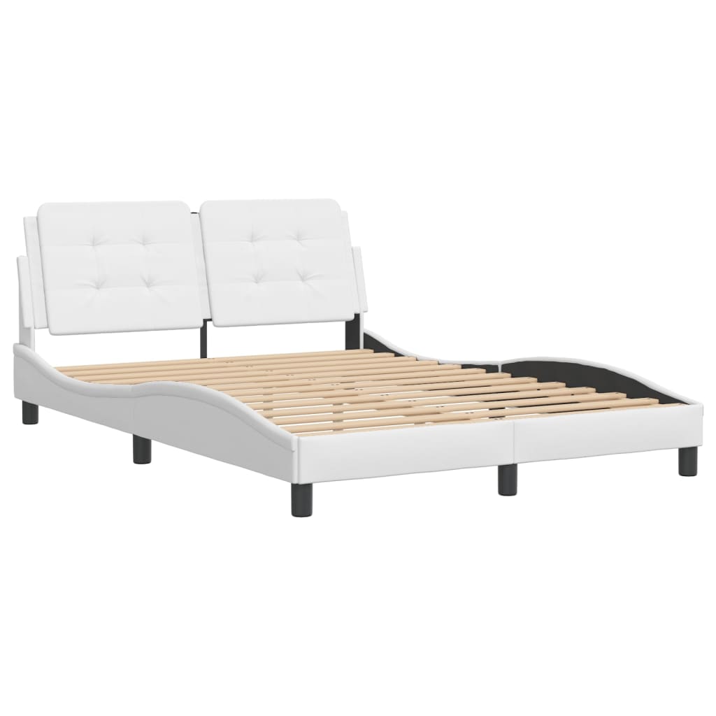 Bedframe zonder matras "Zadar" kunstleer wit 140x200 cm is nu te koop bij PeponiXL, paradijselijk wonen!
