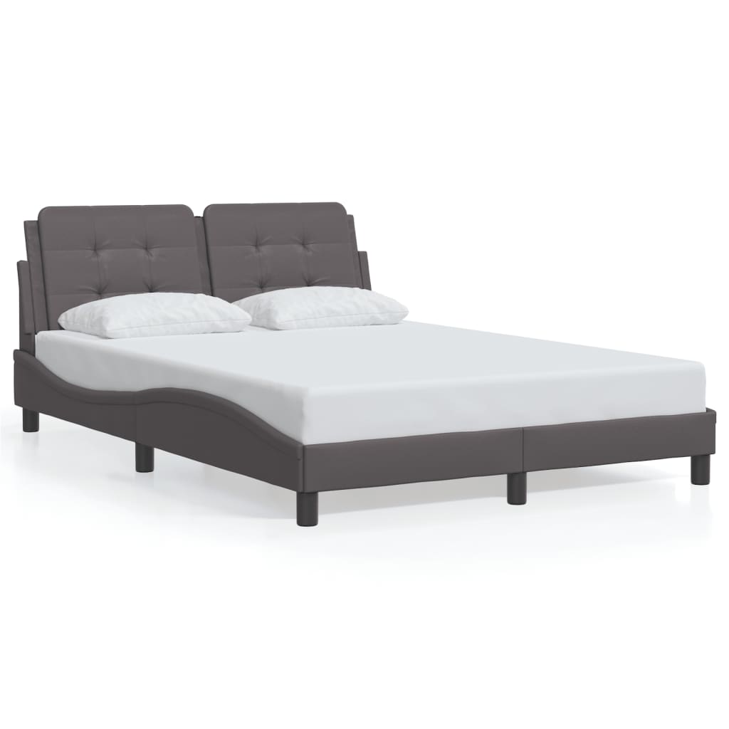 Bedframe zonder matras "Zadar" kunstleer grijs 140x200 cm is nu te koop bij PeponiXL, paradijselijk wonen!