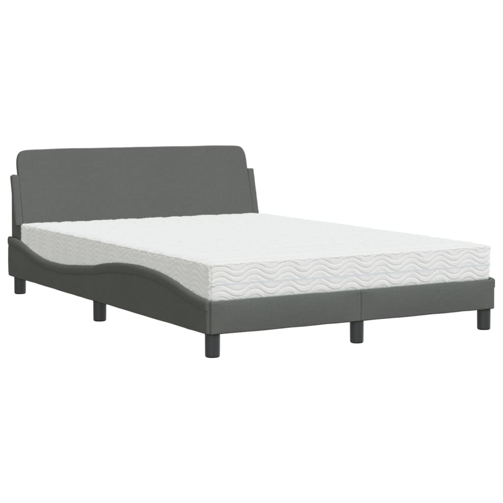 Bed met matras "Dover" stof donkergrijs 120x200 cm is nu te koop bij PeponiXL, paradijselijk wonen!