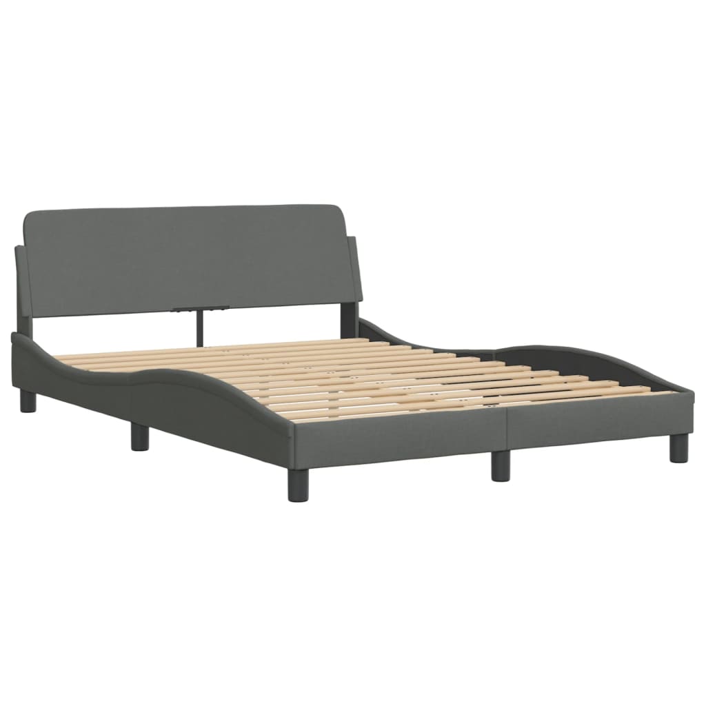 Bed met matras "Dover" stof donkergrijs 120x200 cm is nu te koop bij PeponiXL, paradijselijk wonen!