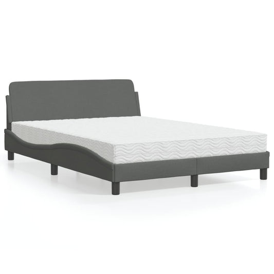 Bed met matras "Dover" stof donkergrijs 120x200 cm is nu te koop bij PeponiXL, paradijselijk wonen!