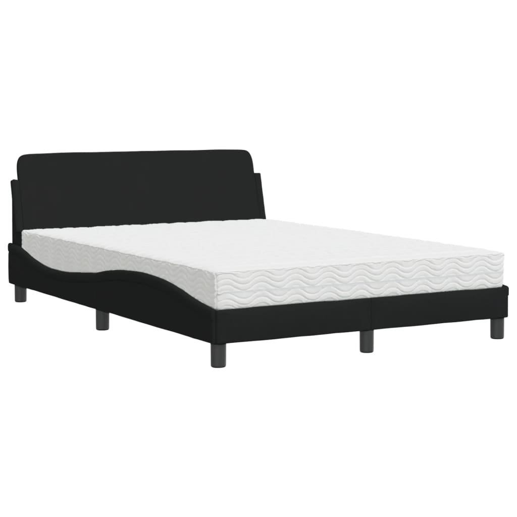 Bed met matras "Dover" stof zwart 120x200 cm is nu te koop bij PeponiXL, paradijselijk wonen!