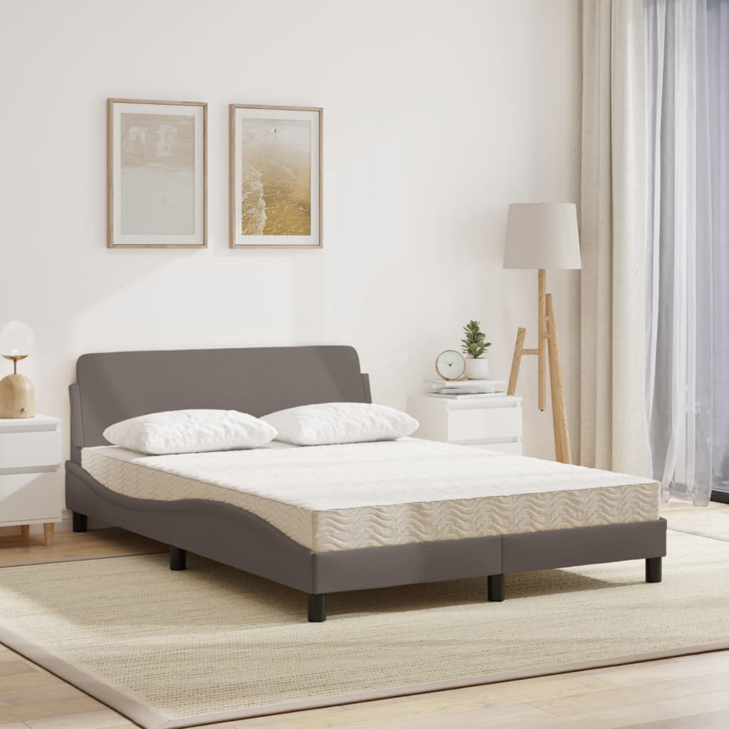 Bed met matras "Dover" stof taupe 120x200 cm is nu te koop bij PeponiXL, paradijselijk wonen!