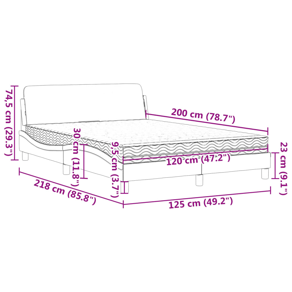 Bed met matras "Dover" fluweel zwart 120x200 cm is nu te koop bij PeponiXL, paradijselijk wonen!