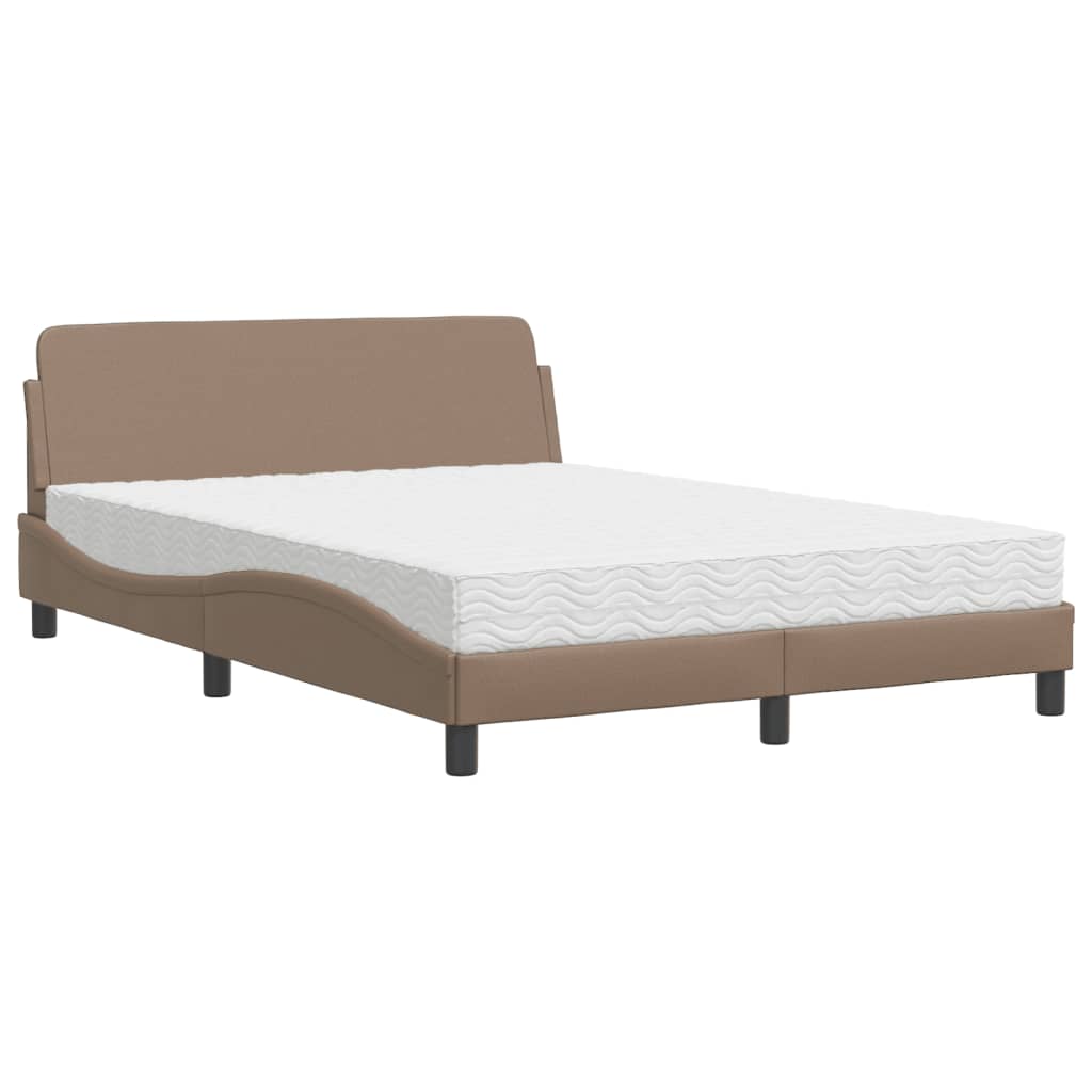 Bed met matras "Dover" kunstleer cappuccinokleurig 120x200 cm is nu te koop bij PeponiXL, paradijselijk wonen!