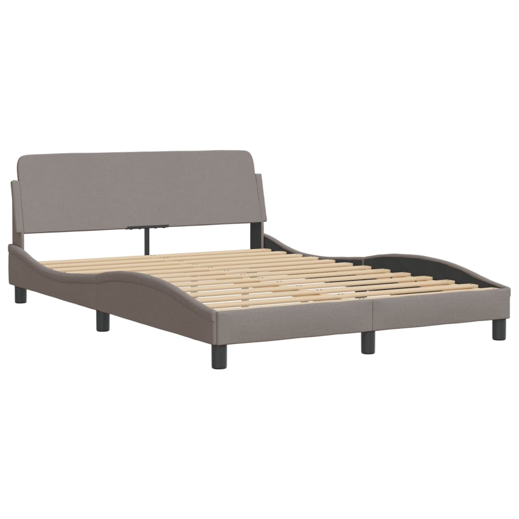 Bed met matras "Dover" stof taupe 140x190 cm is nu te koop bij PeponiXL, paradijselijk wonen!