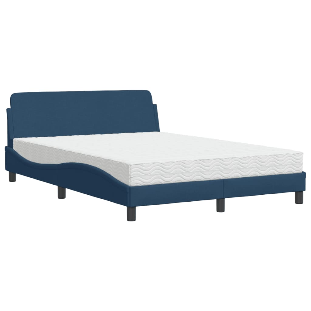 Bed met matras "Dover" stof blauw 140x190 cm is nu te koop bij PeponiXL, paradijselijk wonen!