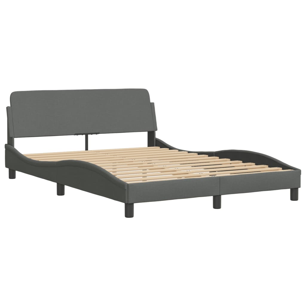 Bed met matras "Dover" stof donkergrijs 140x200 cm is nu te koop bij PeponiXL, paradijselijk wonen!