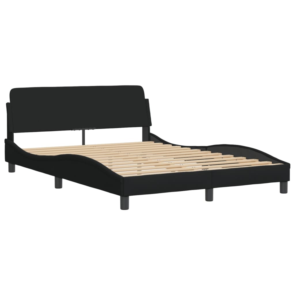 Bed met matras "Dover" stof zwart 140x200 cm is nu te koop bij PeponiXL, paradijselijk wonen!