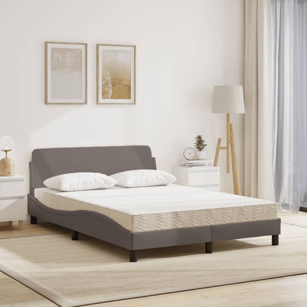 Bed met matras "Dover" stof taupe 140x200 cm is nu te koop bij PeponiXL, paradijselijk wonen!