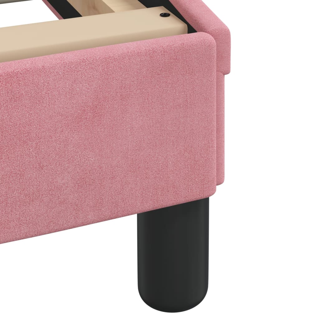 Bed met matras "Dover" fluweel roze 140x200 cm is nu te koop bij PeponiXL, paradijselijk wonen!