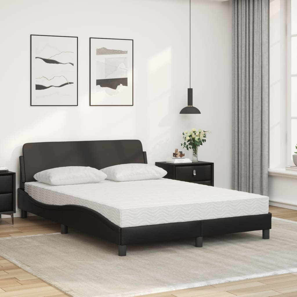 Bed met matras "Dover" kunstleer zwart 140x200 cm is nu te koop bij PeponiXL, paradijselijk wonen!