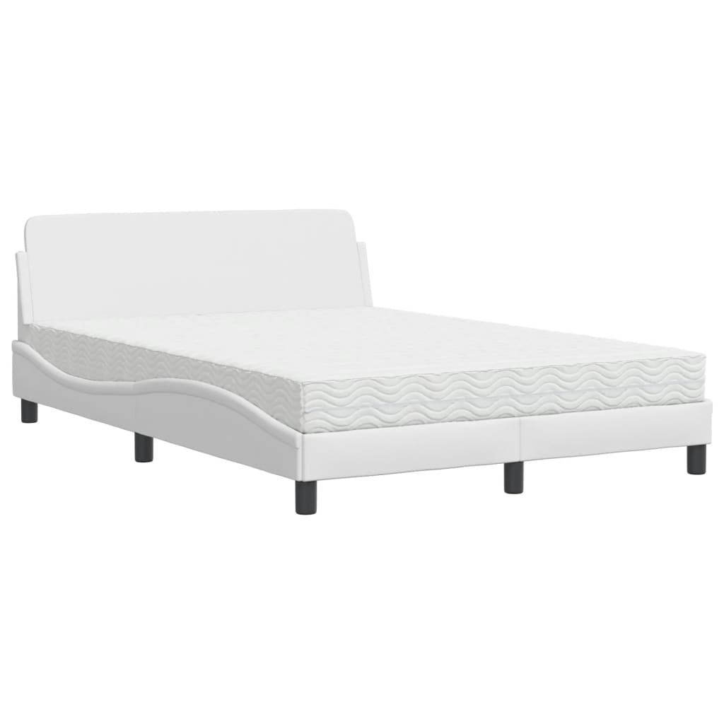 Bed met matras "Dover" kunstleer wit 140x200 cm is nu te koop bij PeponiXL, paradijselijk wonen!