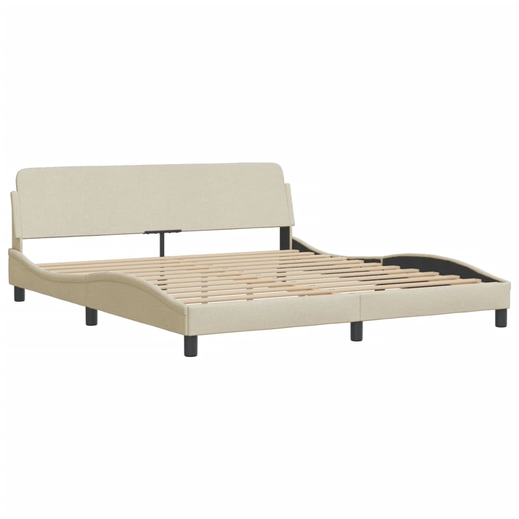 Bed met matras "Dover" stof crèmekleurig 160x200 cm is nu te koop bij PeponiXL, paradijselijk wonen!