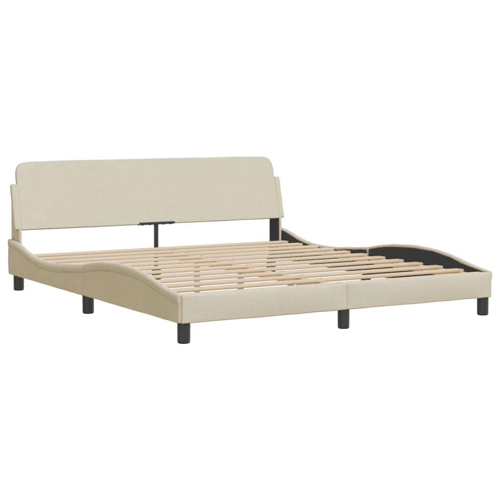 Bed met matras "Dover" stof crèmekleurig 180x200 cm is nu te koop bij PeponiXL, paradijselijk wonen!