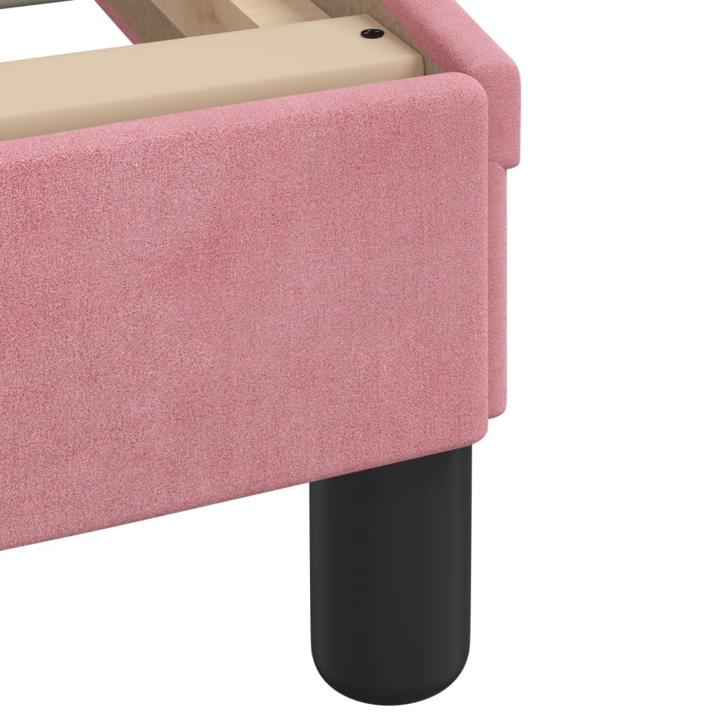 Bed met matras "Dover" fluweel roze 180x200 cm is nu te koop bij PeponiXL, paradijselijk wonen!