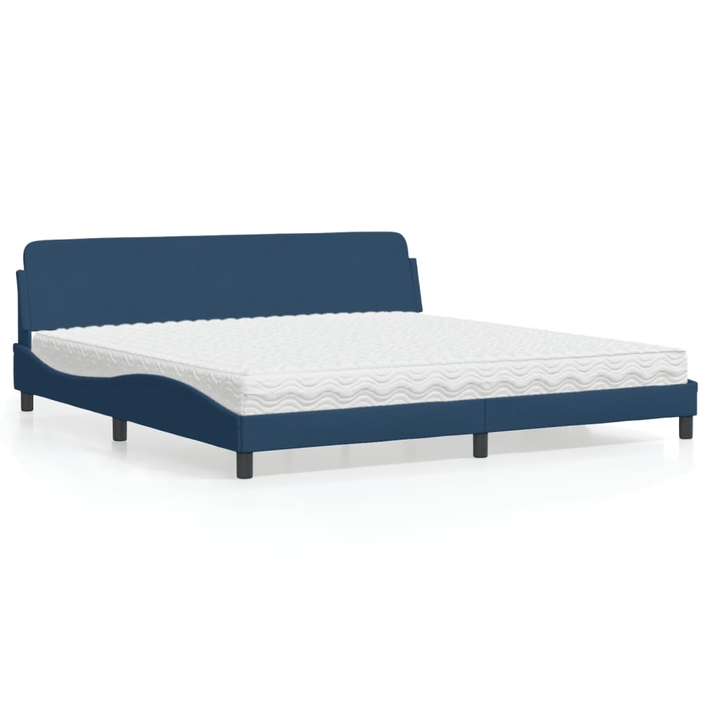 Bed met matras "Dover" stof blauw 200x200 cm is nu te koop bij PeponiXL, paradijselijk wonen!